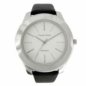 Charles Delon Casual Style Black/Silver  Watch